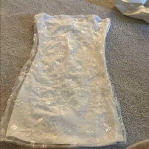 Peppermayo White Floral Dress